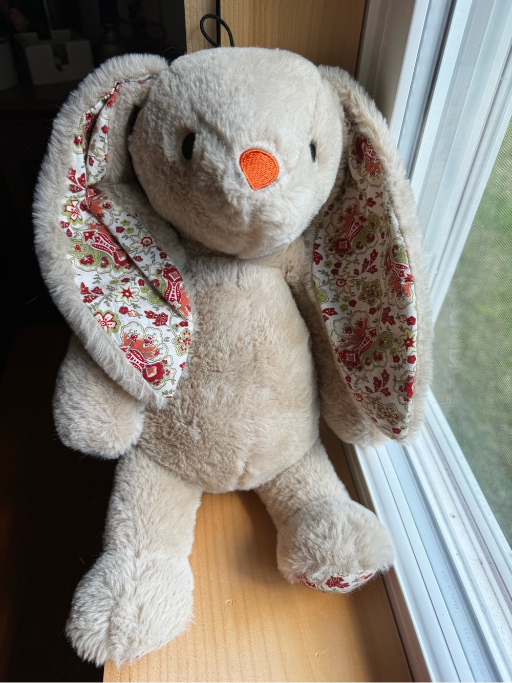 Never used-Squeaky Bunny with Crinkle Ears